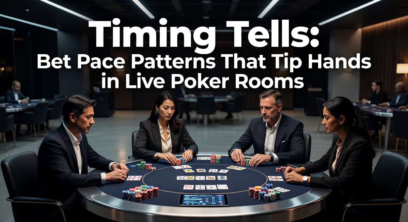 Spieler am Pokertisch analysieren den Wettrhythmus des Gegners in einem belebten Live-Poker-Raum